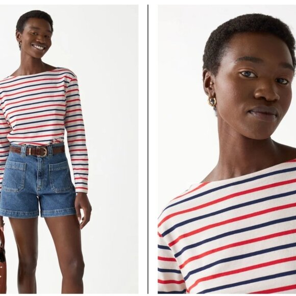 & OTHER STORIES | Breton Stripe Top navy Red Sz XS - Picture 3 of 7